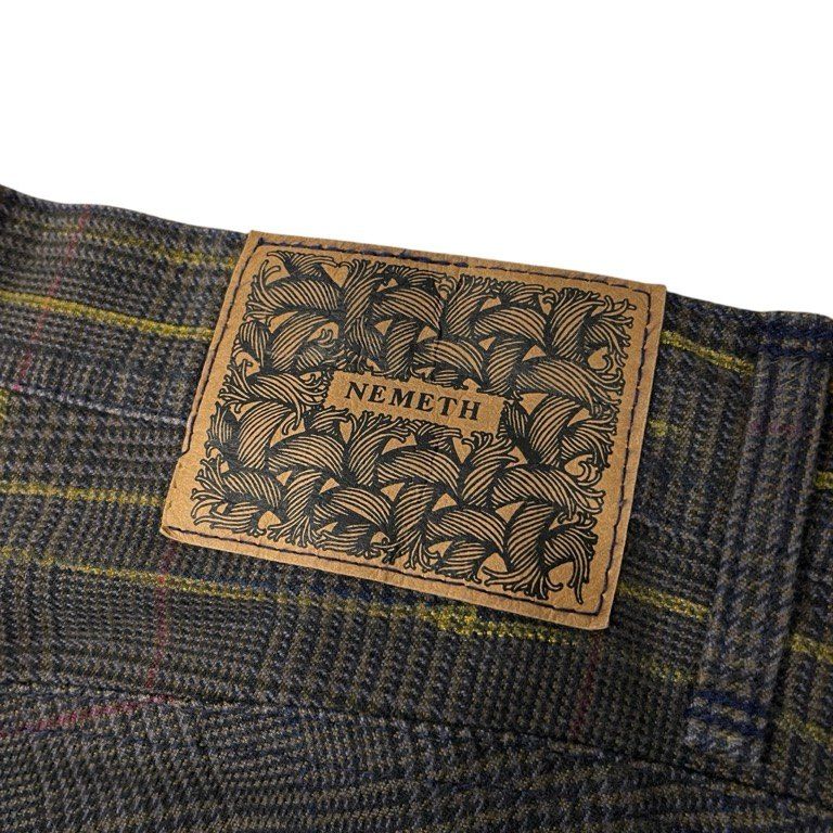 Christopher Nemeth ハンドペイントチェック立体裁断パンツ Archive