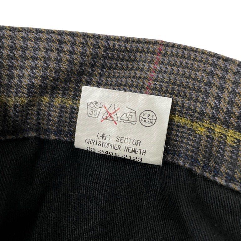 Christopher Nemeth ハンドペイントチェック立体裁断パンツ Archive