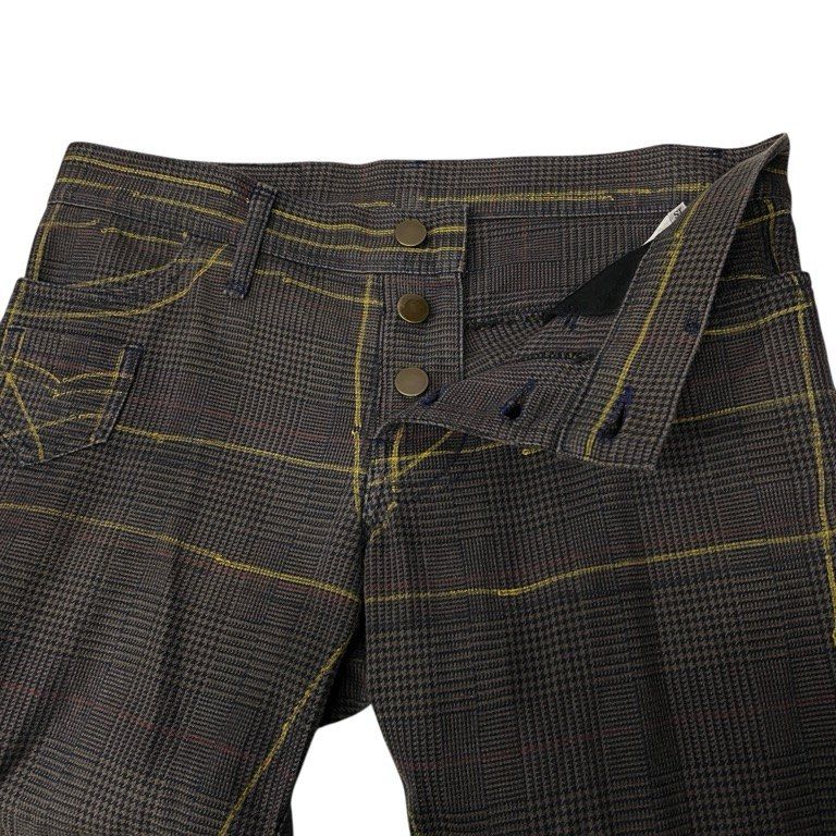 Christopher Nemeth ハンドペイントチェック立体裁断パンツ Archive