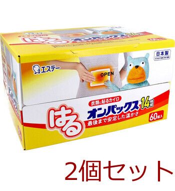 はるオンパックス 衣類に貼るカイロ 60個入 4902899450064 ×2セット