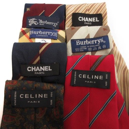 シャネル CHANEL セリーヌ バーバリーズ等 他ブランド ネクタイ 8本