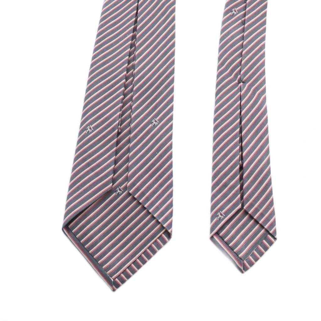 ブルガリ BVLGARI ネクタイ レギュラータイ ストライプ ロゴ 総柄 絹
