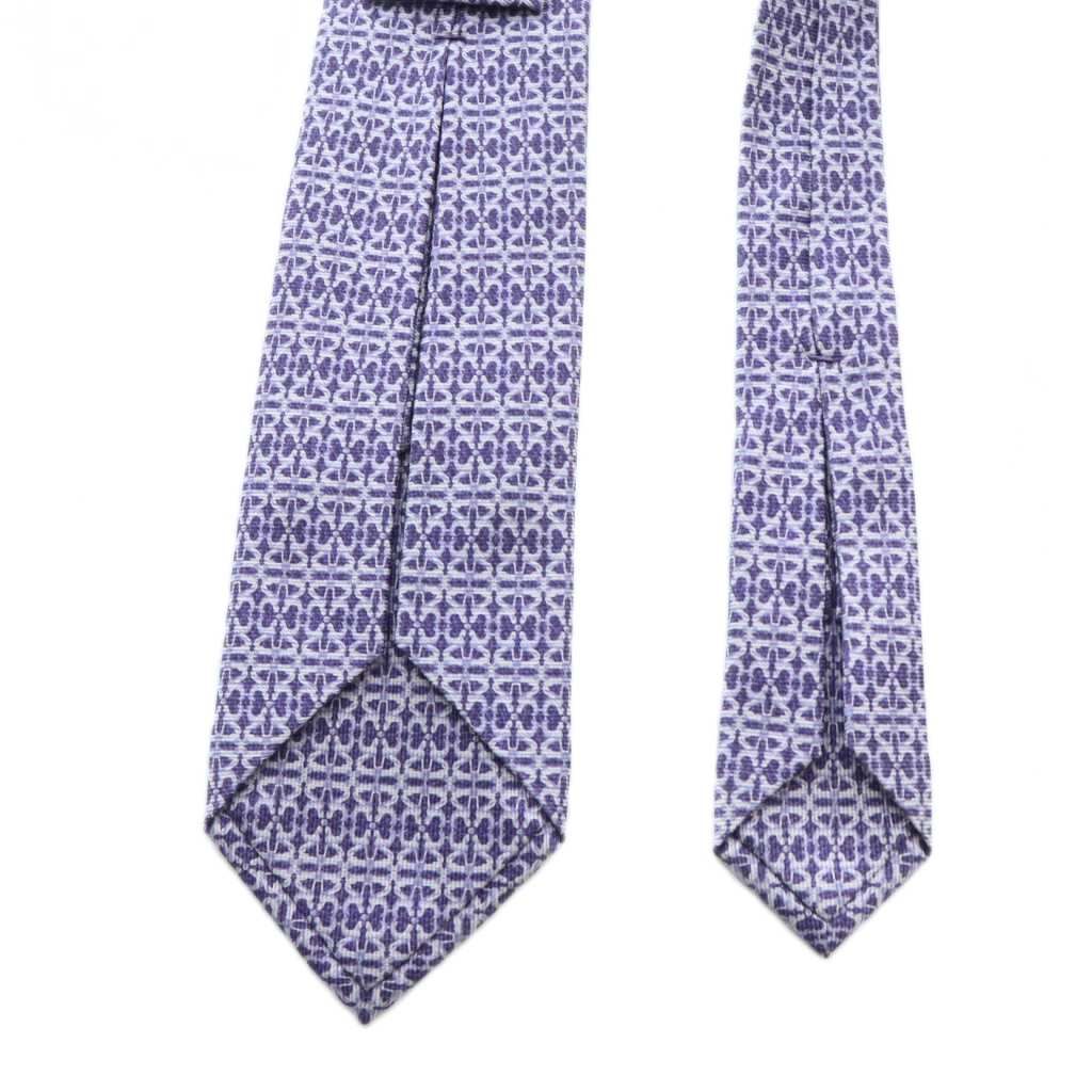 ブルガリ BVLGARI ネクタイ レギュラータイ ロゴ 絹 シルク 紫 □GY18