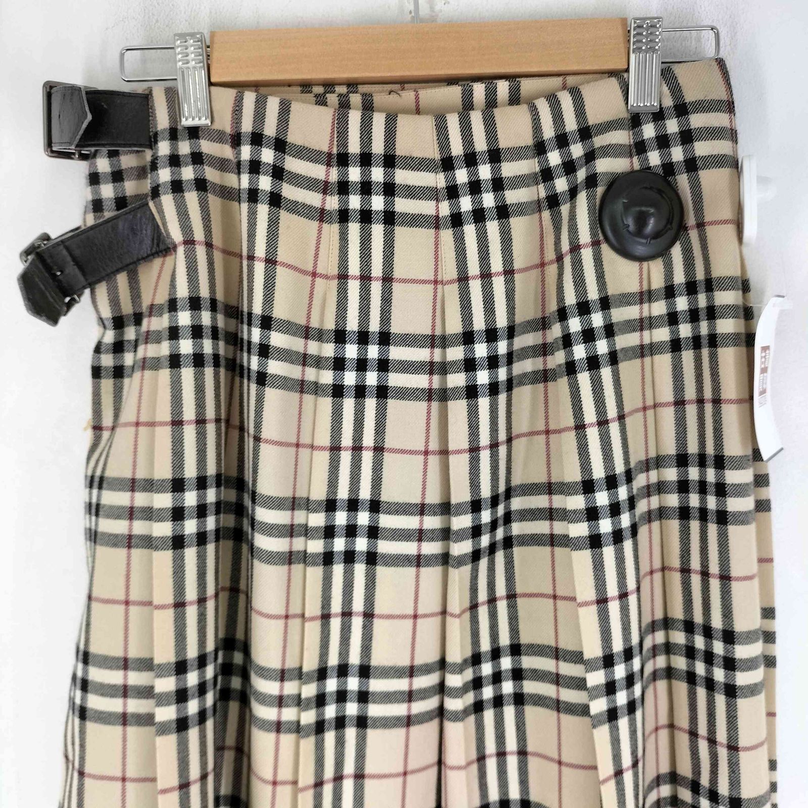 BURBERRY LONDON ロングキルトスカート ノバチェック柄 38 バーバリー