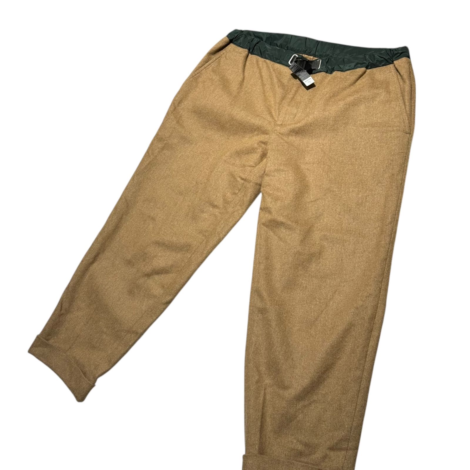 kolor BEACON カラービーコン 22 AW Waist-Cut Flannel Tapered Pants ウエスト切替 フランネル テーパード パンツ WBM-P 04134 3 L程度 キャメル×グリーン