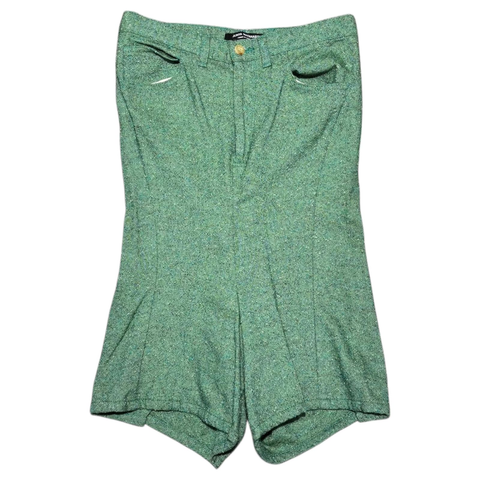 COMME des GARCONS JUNYA コムデギャルソンジュンヤワタナベ 04 AW Tweed Mermaid Pants ツイード マーメード パンツ JN S 028 グリーン AD 2004
