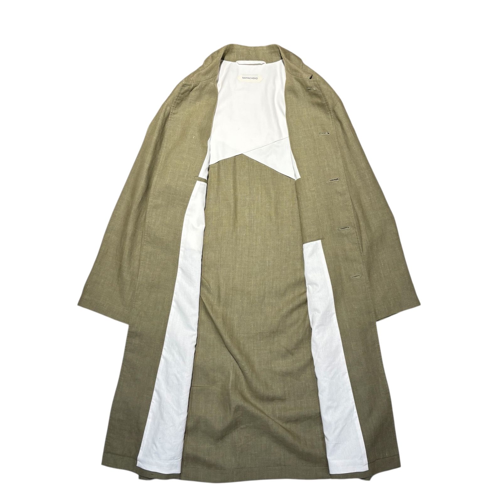 NAMACHEKO(ナマチェコ) Linen Cotton Stand Collar Coat リネン 
