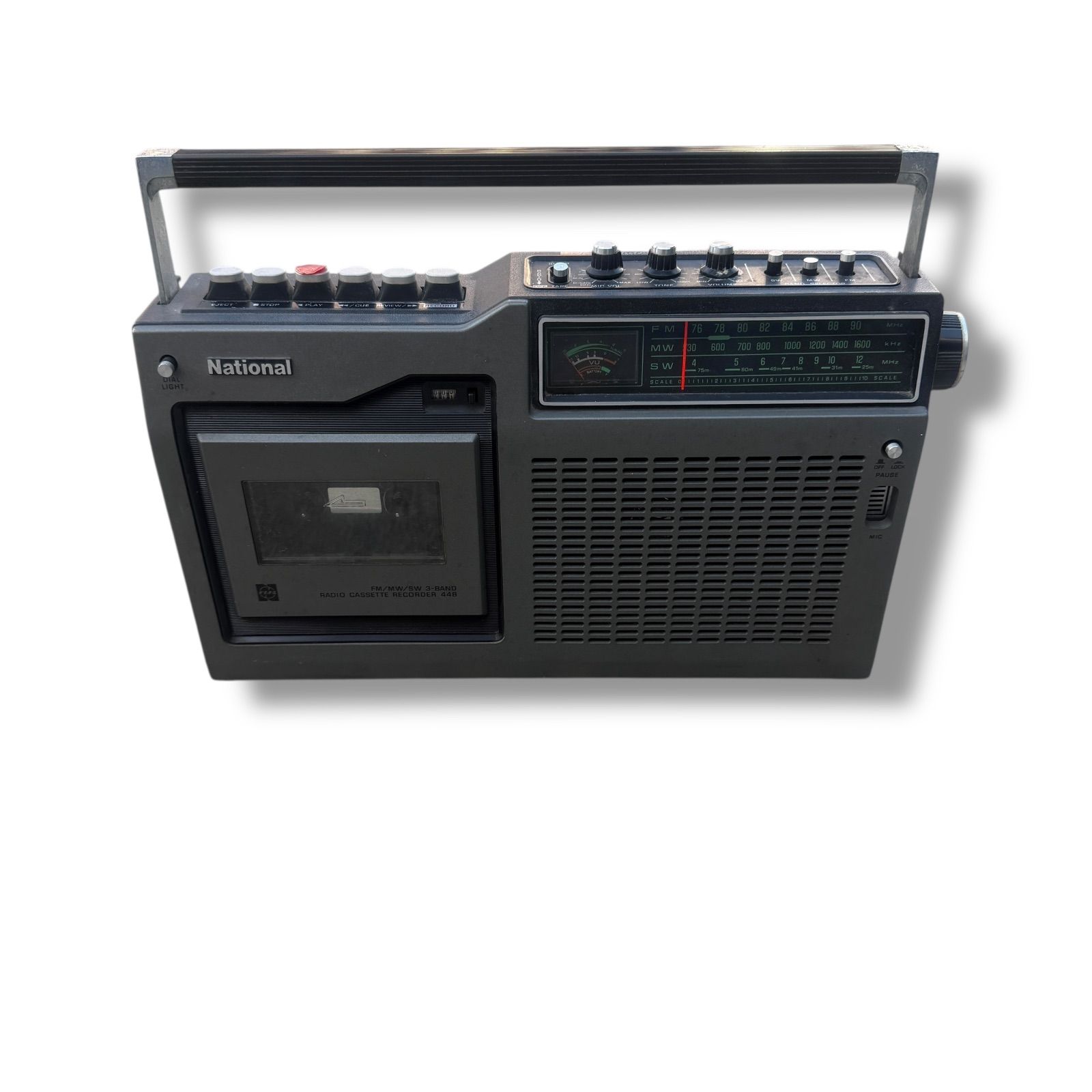 【昭和のラジオ】National カセットプレーヤー AM/FMラジオ National ナショナル RQ-448 ラジオカセットレコーダー ラジカセ 昭和