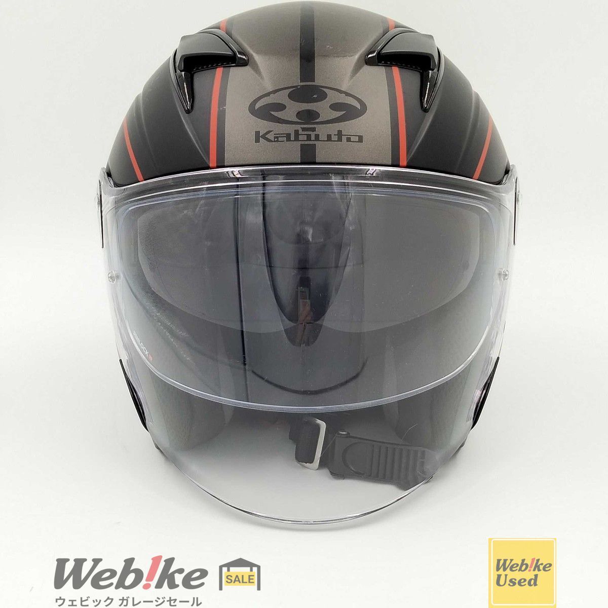 ジェットヘルメット ホワイト/ブラック/レッド Kabuto EXCEED ジェット