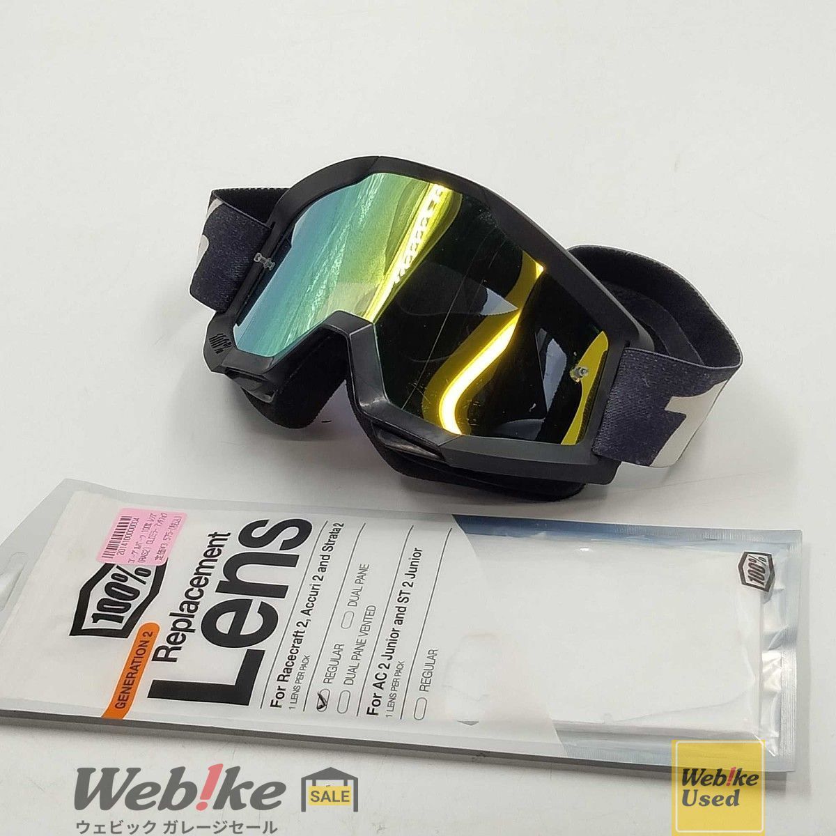 100％ Strata Outlaw MXゴーグル ゴールドミラーレンズ