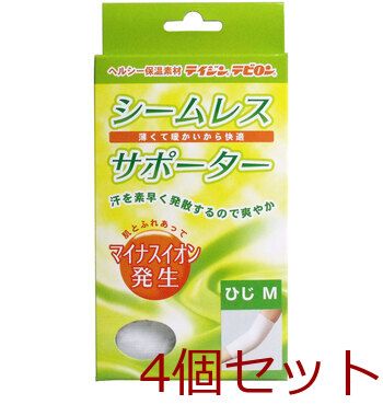 シームレスサポーター ひじ用 Ｍサイズ １枚入 KE13315526-3664 ×4セット