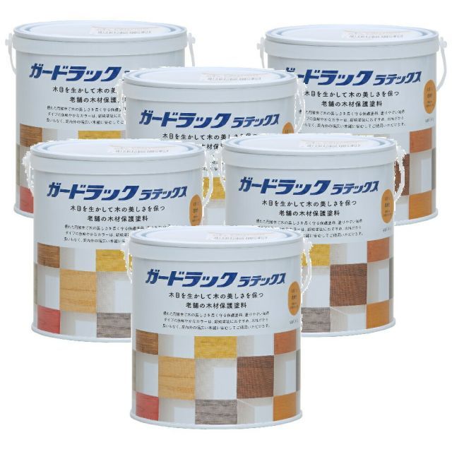 和信ペイント ガードラックラテックス ＬＸ−１３ 白木色（ＨＣ） 0.6kg ６缶セット