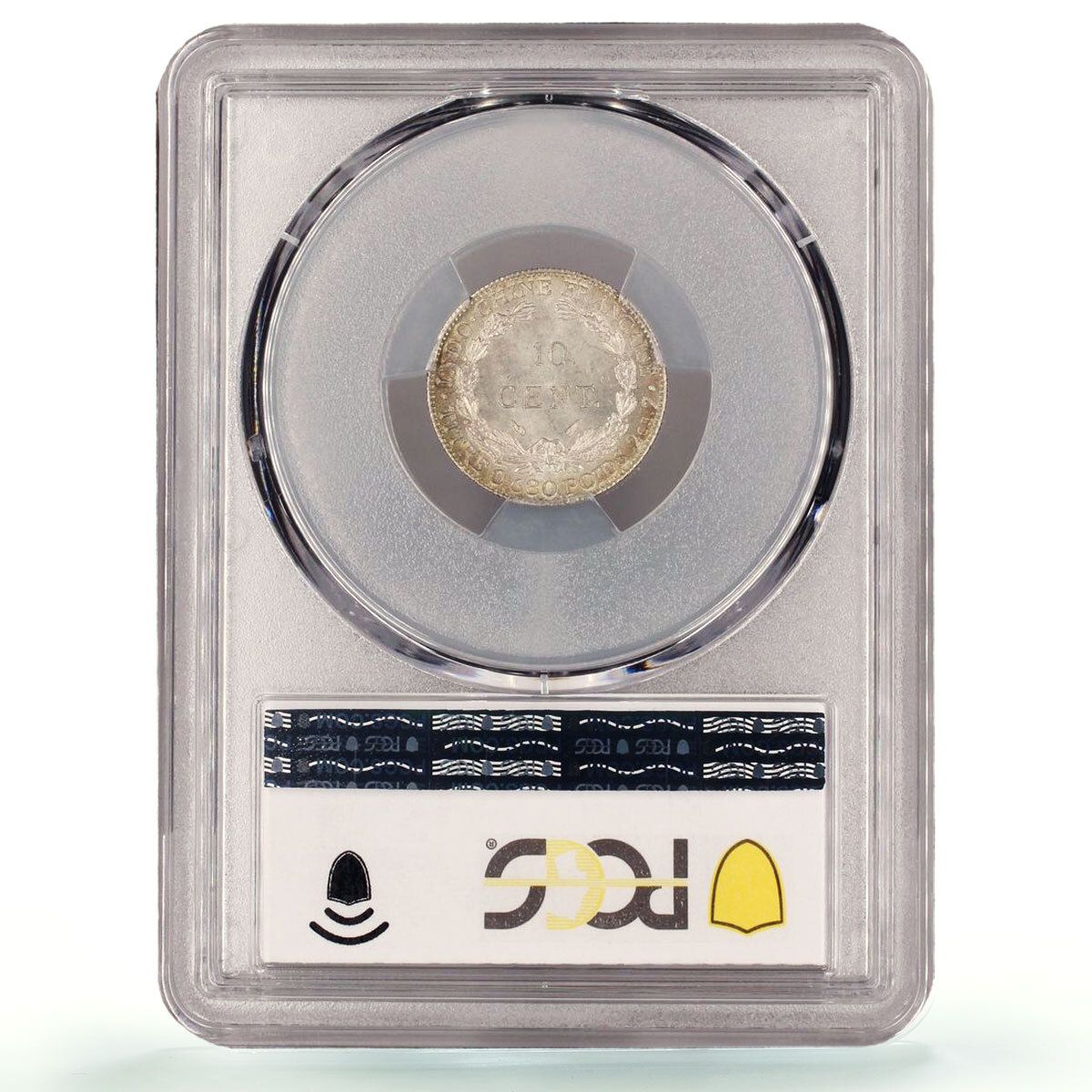 フランス フランス領インドシナ 10セント 自由の女神像 KM 16 2 MS 64 PCGS 銀貨 1937年
