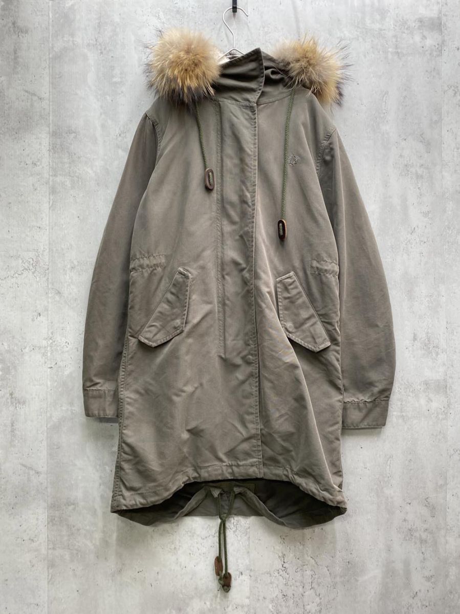 FRED PERRY フレッドペリー F6153 モッズ コート sizeS/カーキ