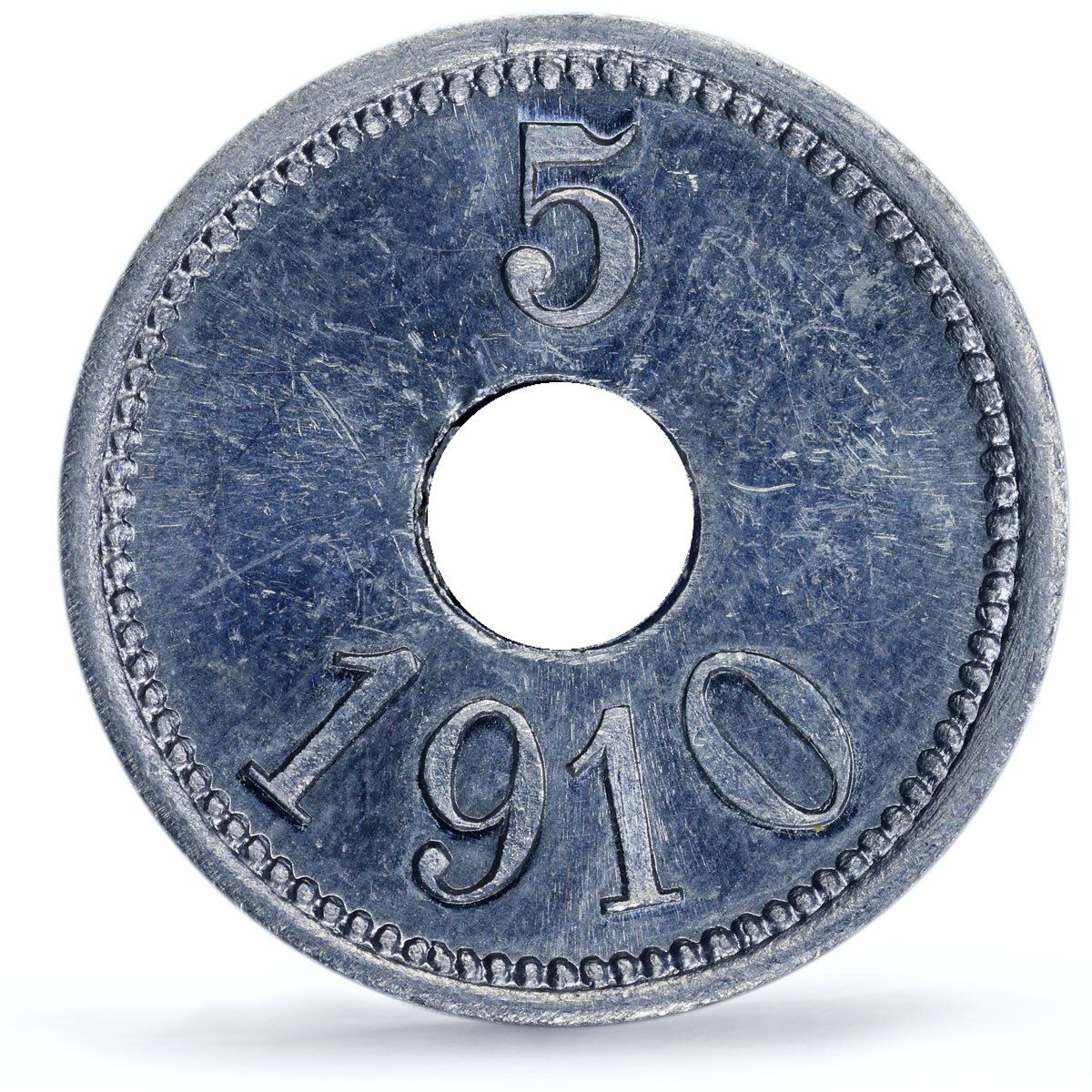 デンマーク グリーンランド 5鉱石 トゥーレ カップ ヨーク KM Tn 5 1 MS 63 PCGS アルミニウムコイン 1910年