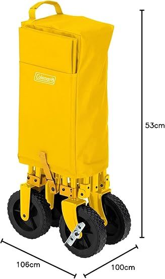 コールマン アウトドアワゴン 耐荷重約100 kg ストッパー付き イエロー