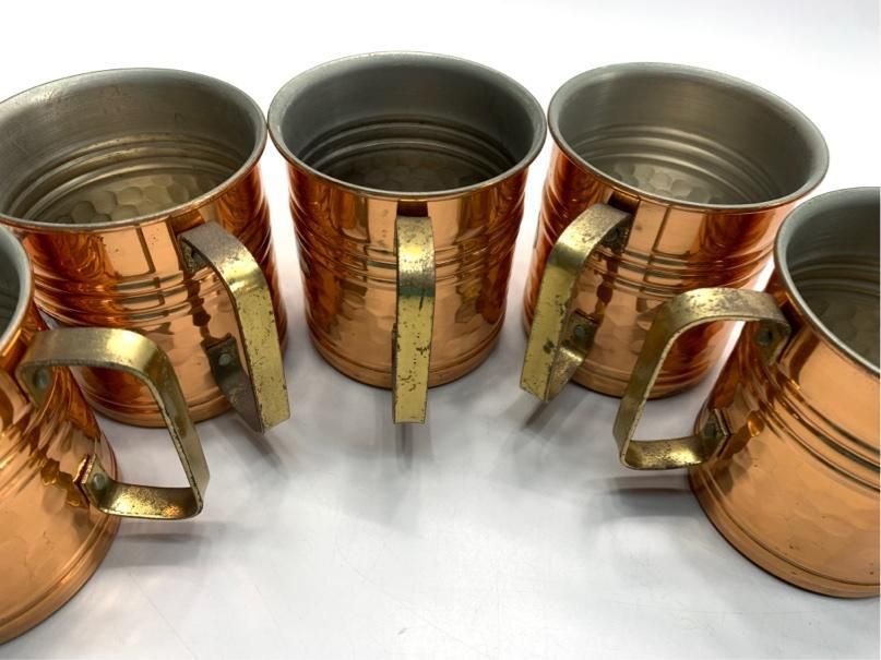銅製マグカップ 希少 プレジデント 5点 アンティーク レトロ A4200C06