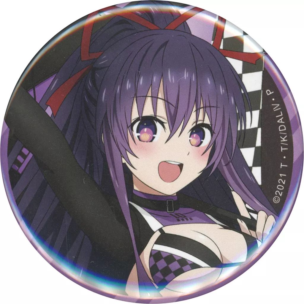 中古】バッジ・ビンズ 夜刀神十香(フチあり) 缶バッジ 「くじコレ