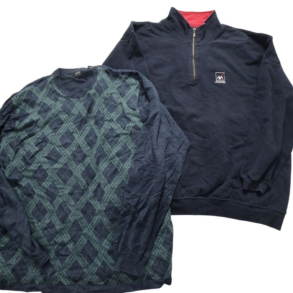 古着卸 まとめ売り セーターMIX 6枚セット (メンズ 2XL ) ハーフジップ