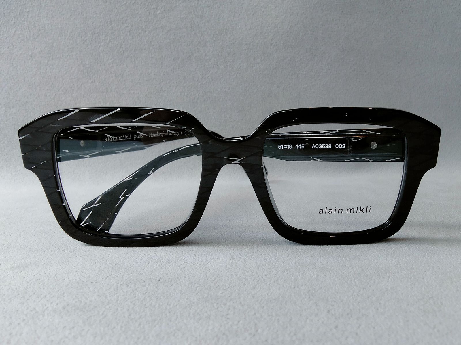 alain mikli 【美品】 alain mikli paris（アランミクリ）『A03538』Col.002/BLACK RHOMBUS