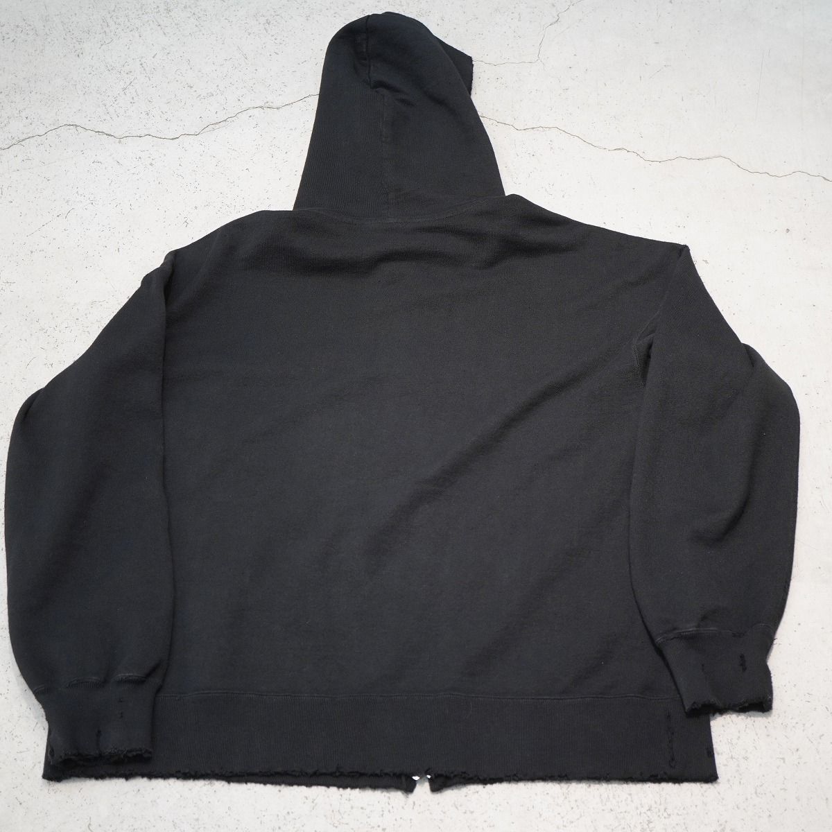 美品 24AW ANCELLM アンセルム CRASH ZIP HOODIE クラッシュ ジップ