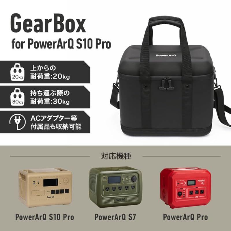 PowerArQ GearBox S 7 10 Pro 対応 ポータブル電源 収納バッグ 保護ケース 1
