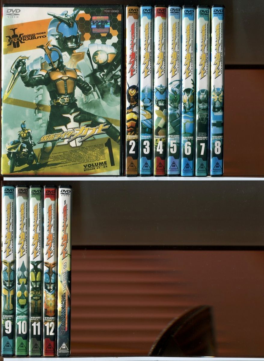 仮面ライダーカブト 全12巻＋劇場版 計13巻セット/DVD 中古 レンタル