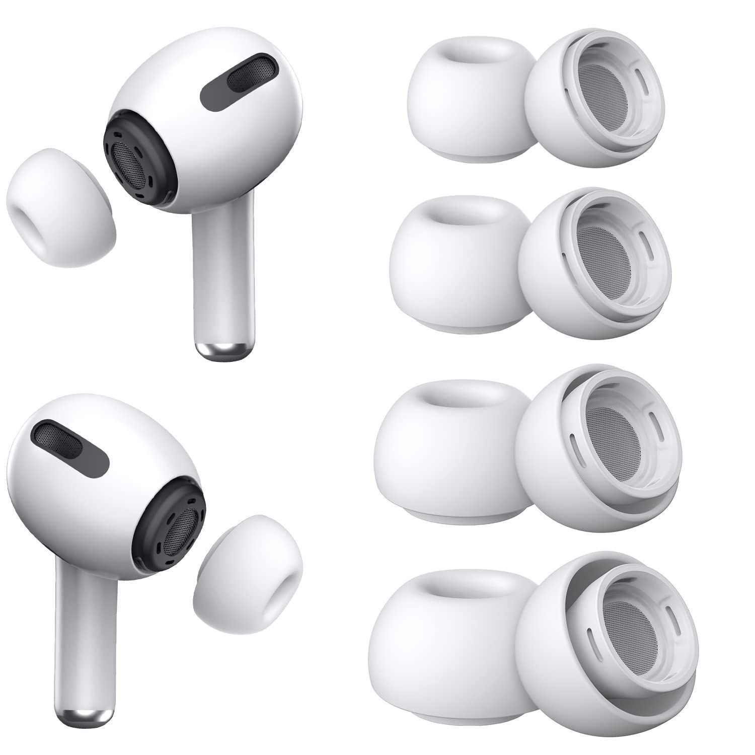 YUWAKAYI イヤーピース AirPods Pro 第1/2世代対応 シリコン イヤー