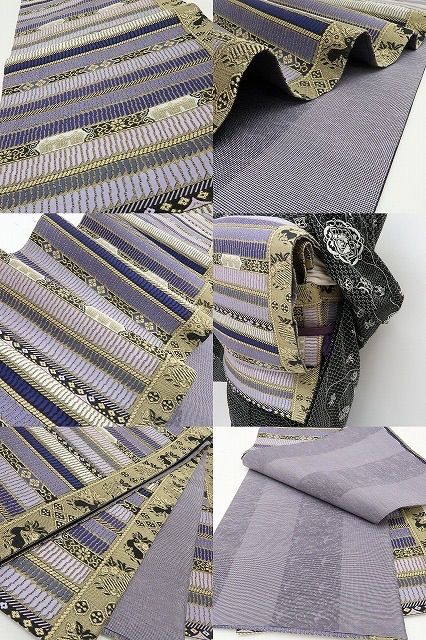  六花 RIKKA 正絹 鎧おどし 兎 袋帯 着物 A 4052 袋帯 帯