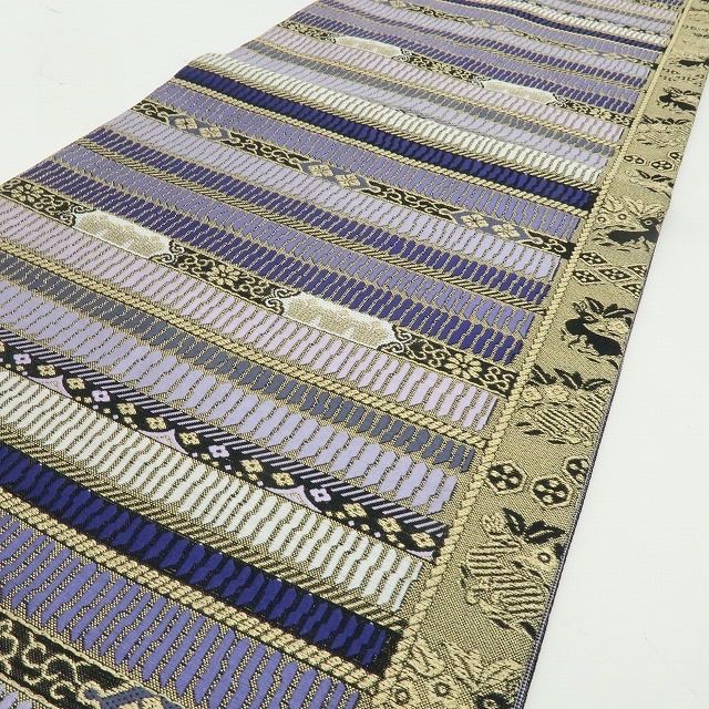 六花-RIKKA- 正絹 鎧おどし 兎 袋帯 着物 A 4052