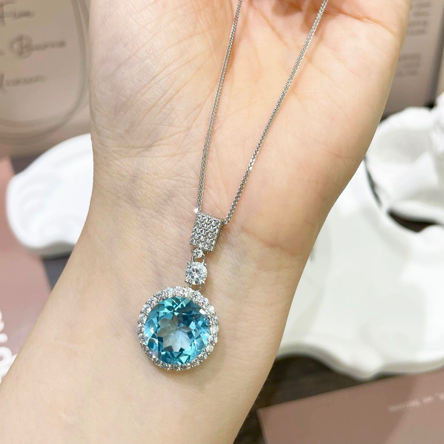 極品】スリランカ産ブルーサファイア ネックレス PT950 高級ジュエリー 