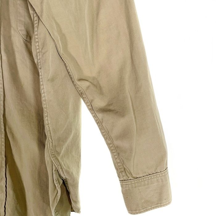 50's HERCULES ヘラクレス マチ付き ワークシャツ カーキ Size M 相当