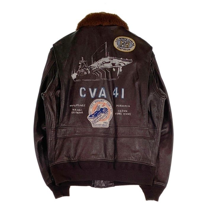 AVIREX アヴィレックス U.S.NAVY G-1 ゴートスキン レザーフライト