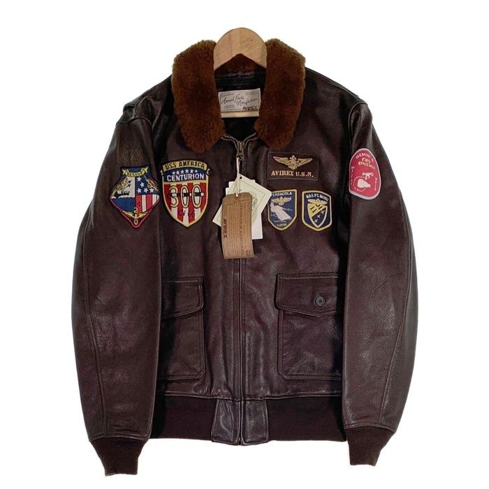 AVIREX アヴィレックス U.S.NAVY G-1 ゴートスキン レザーフライト