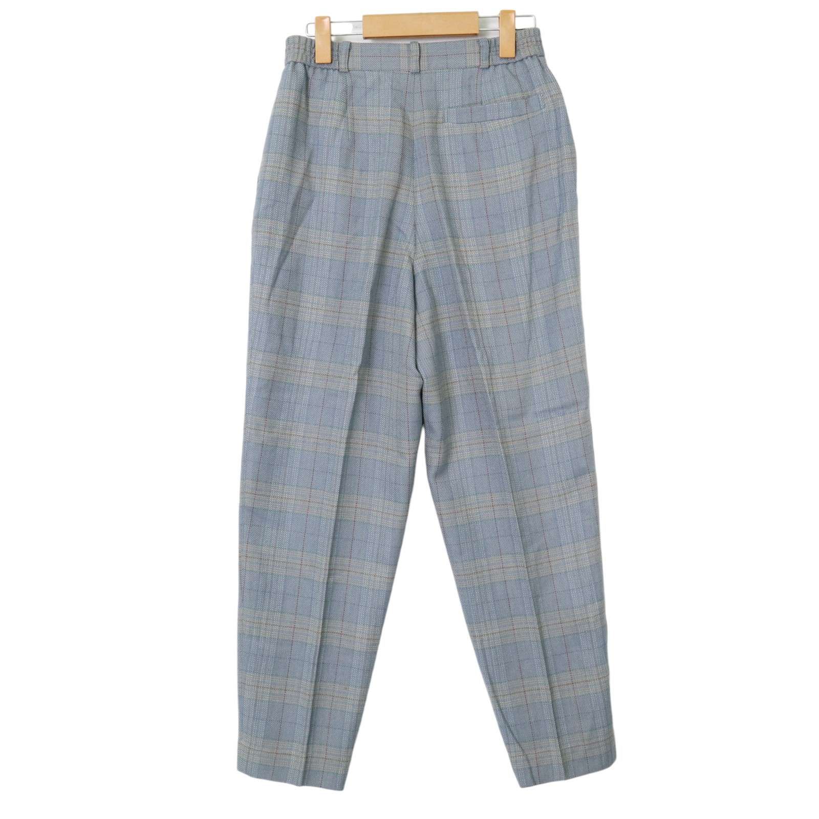 ディオール Dior パンツ スラックス テーパード ロング イタリア製 44 Christian Dior クリスチャンディオール 秋冬☆ チェック スラックス