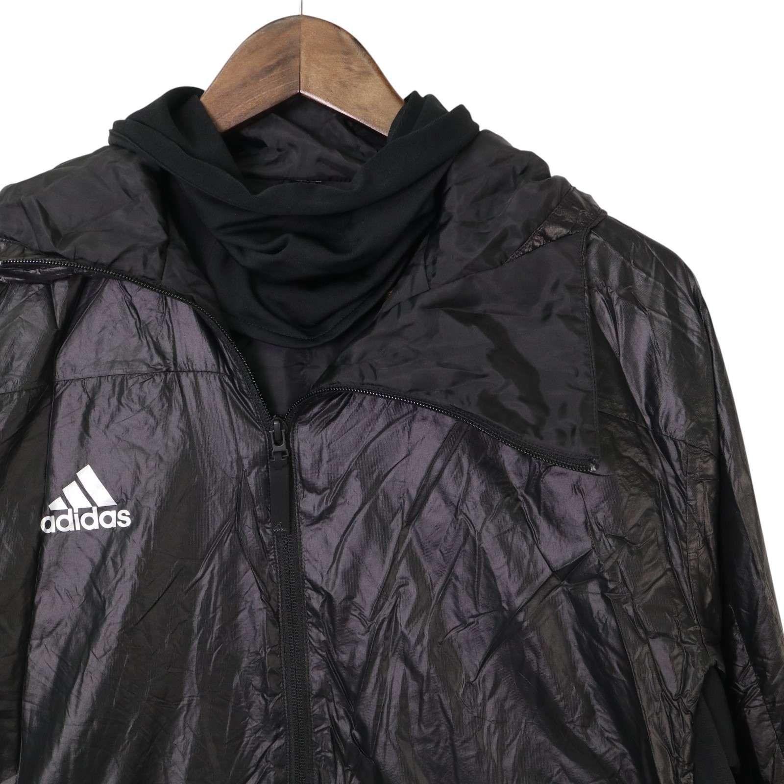 adidas アディダス 【V-2L Player】 ロゴ 中綿 ジップ ウィンド