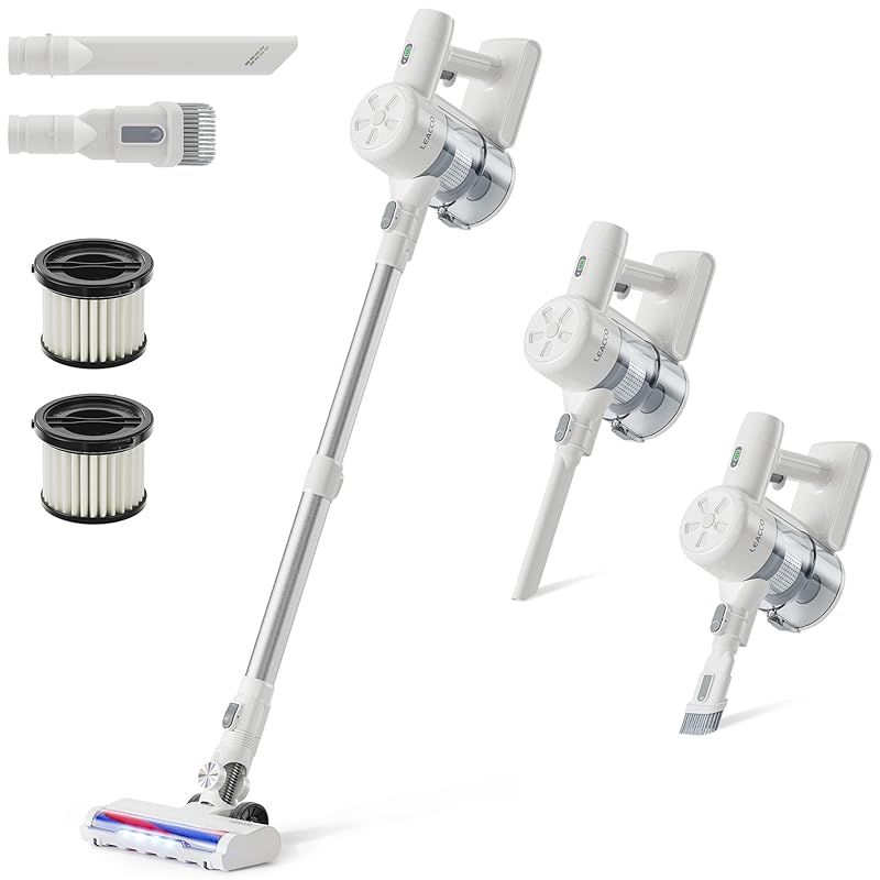 掃除機 コードレス Leacco コードレス掃除機 サイクロン 3段吸引力 45分間稼働