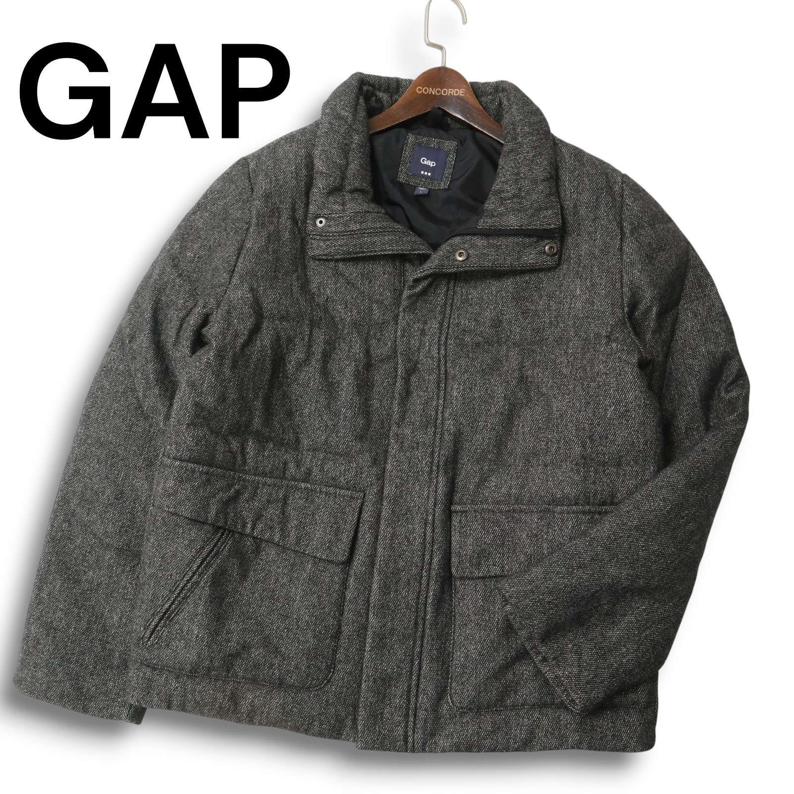 GAP ギャップ 秋冬☆ ウール ツイード ダウン ジャケット Sz.L メンズ 