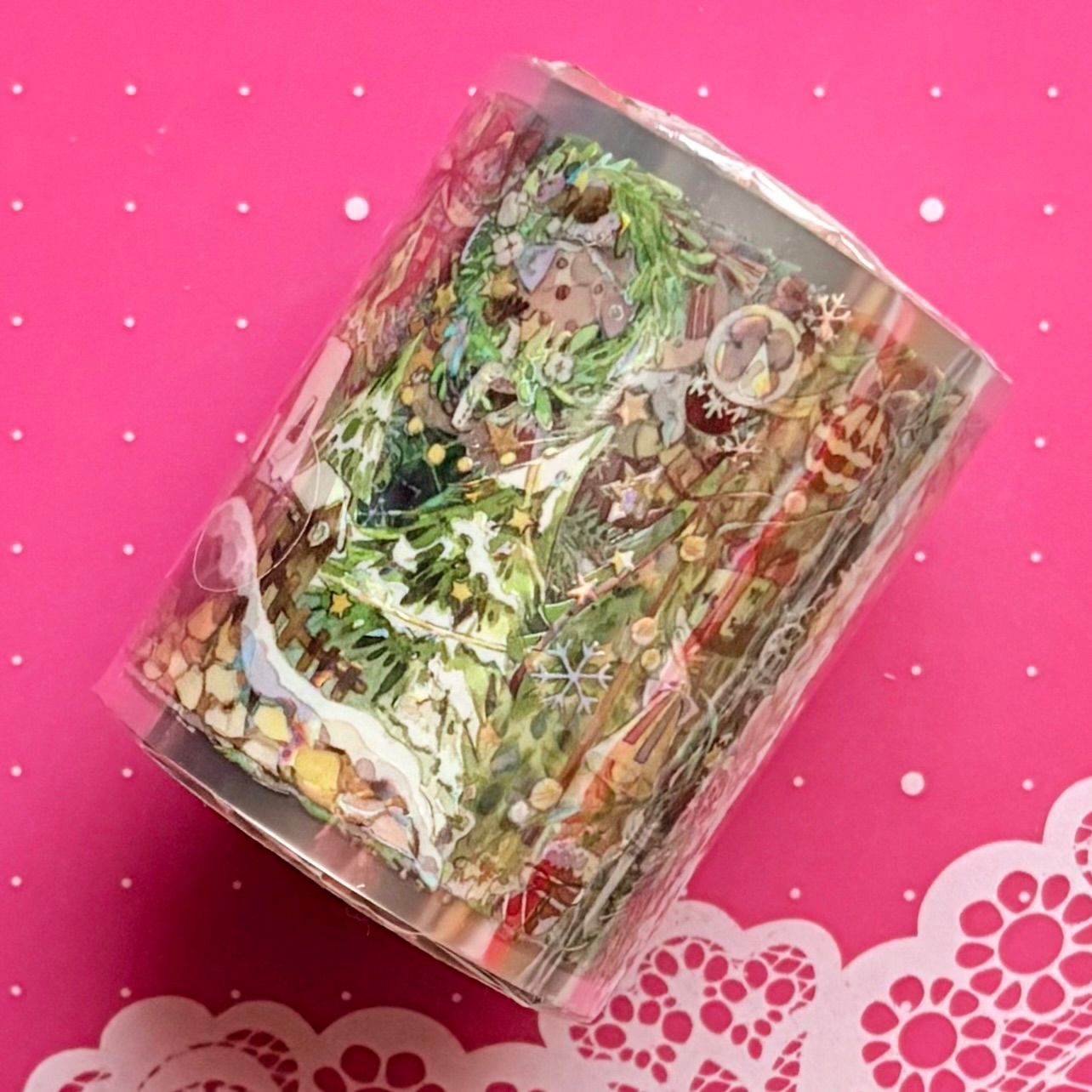 贝壳光 迟到的圣诞夜 6cm×10m 100cm/loop 海外マスキングテープ 海外