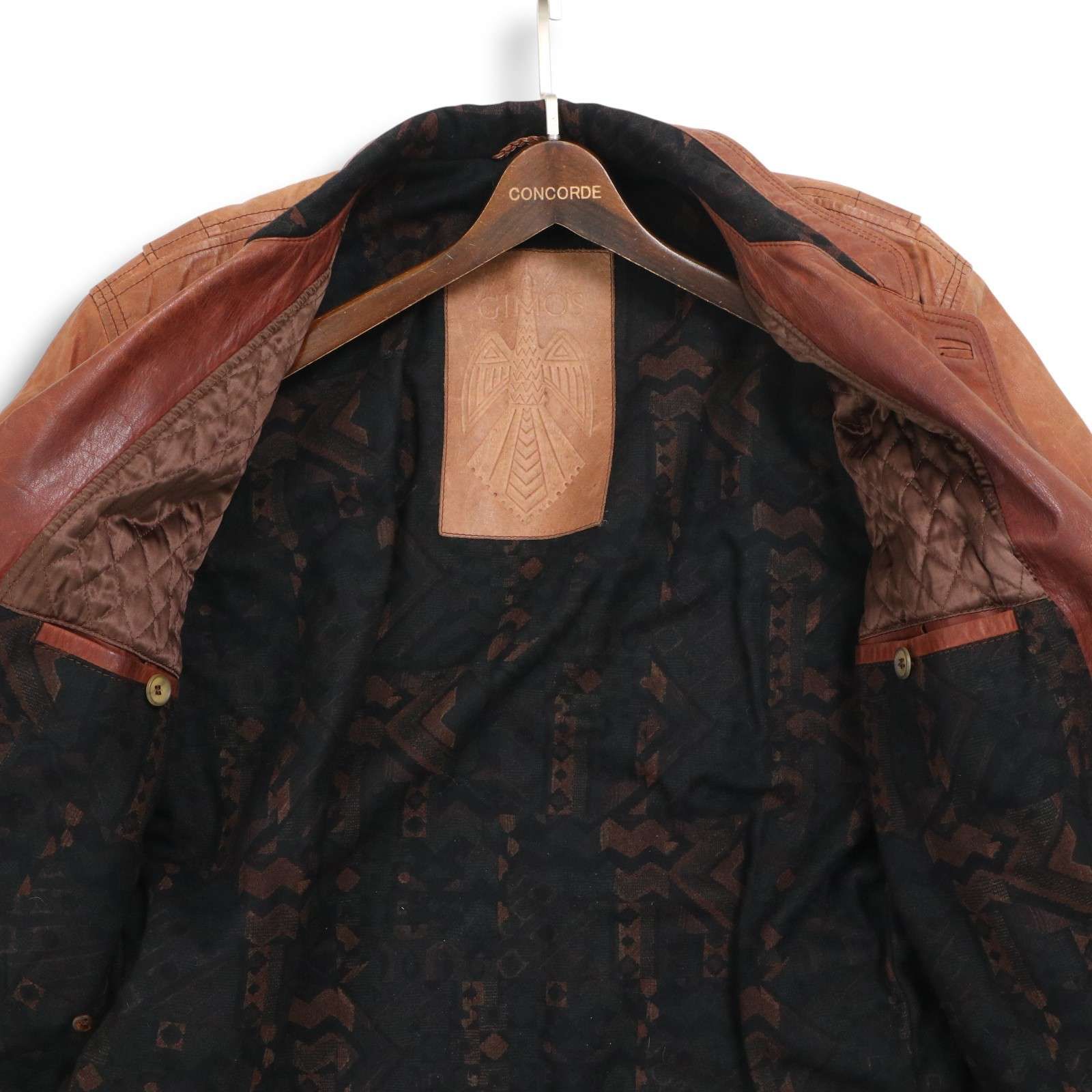 イタリア製☆ GIMO'S ジモス 秋冬☆ 本革 リアル レザー ジャケット Sz