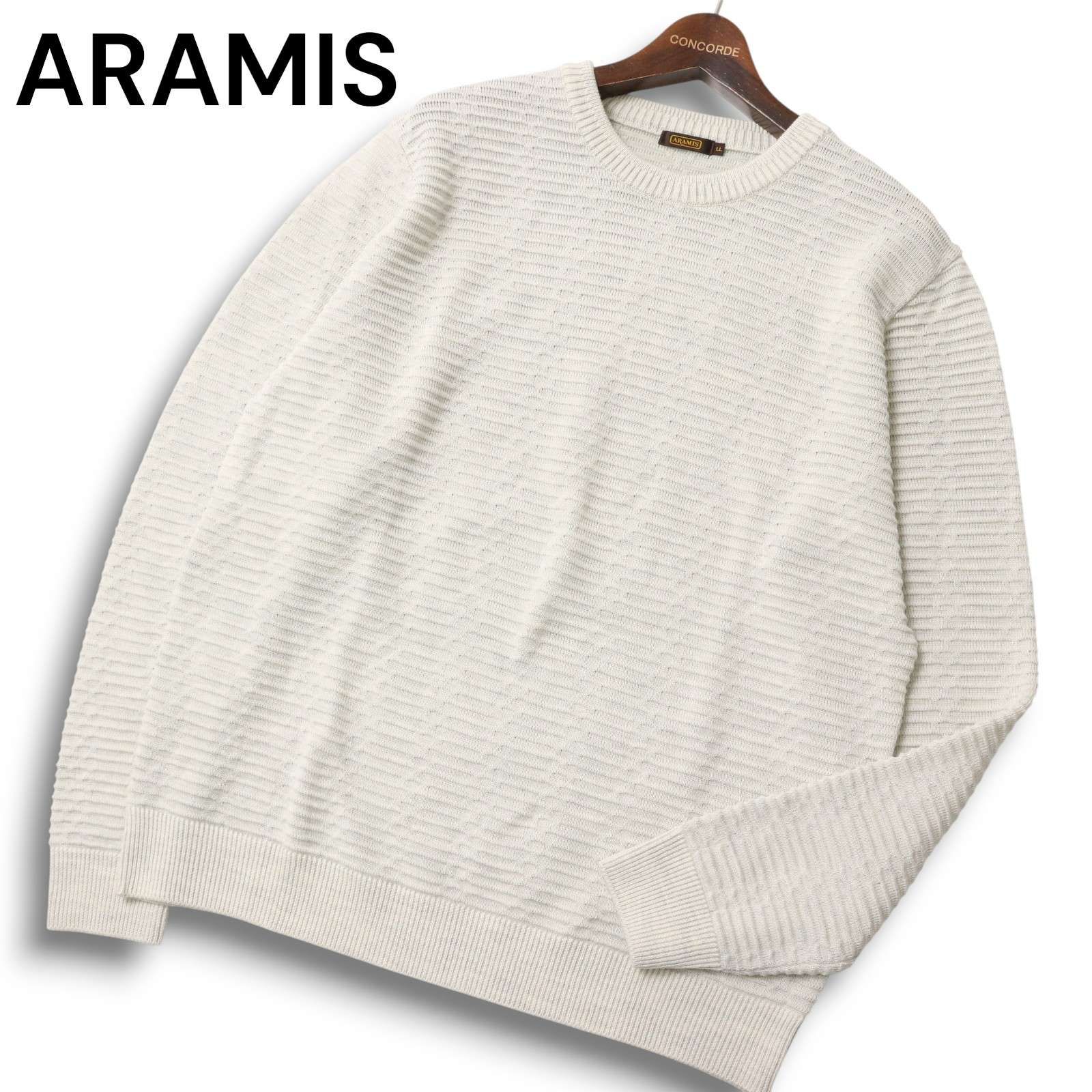 ARAMIS アラミス 秋冬 ウール100% セーター クルーネック ニット Sz.LL メンズ 大きいサイズ 日本製