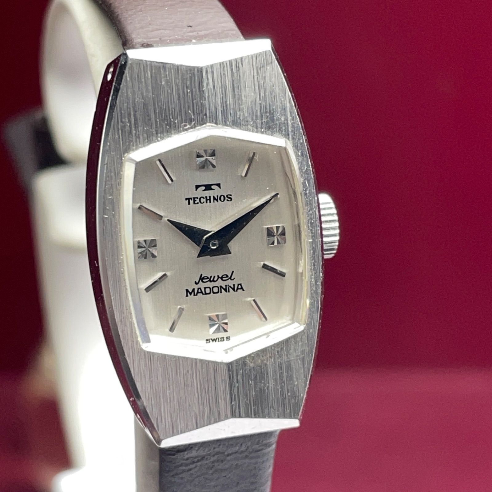 未使用保管品 70s TECHNOS Jewel MADONNA 手巻 スイス製 ヴィンテージ