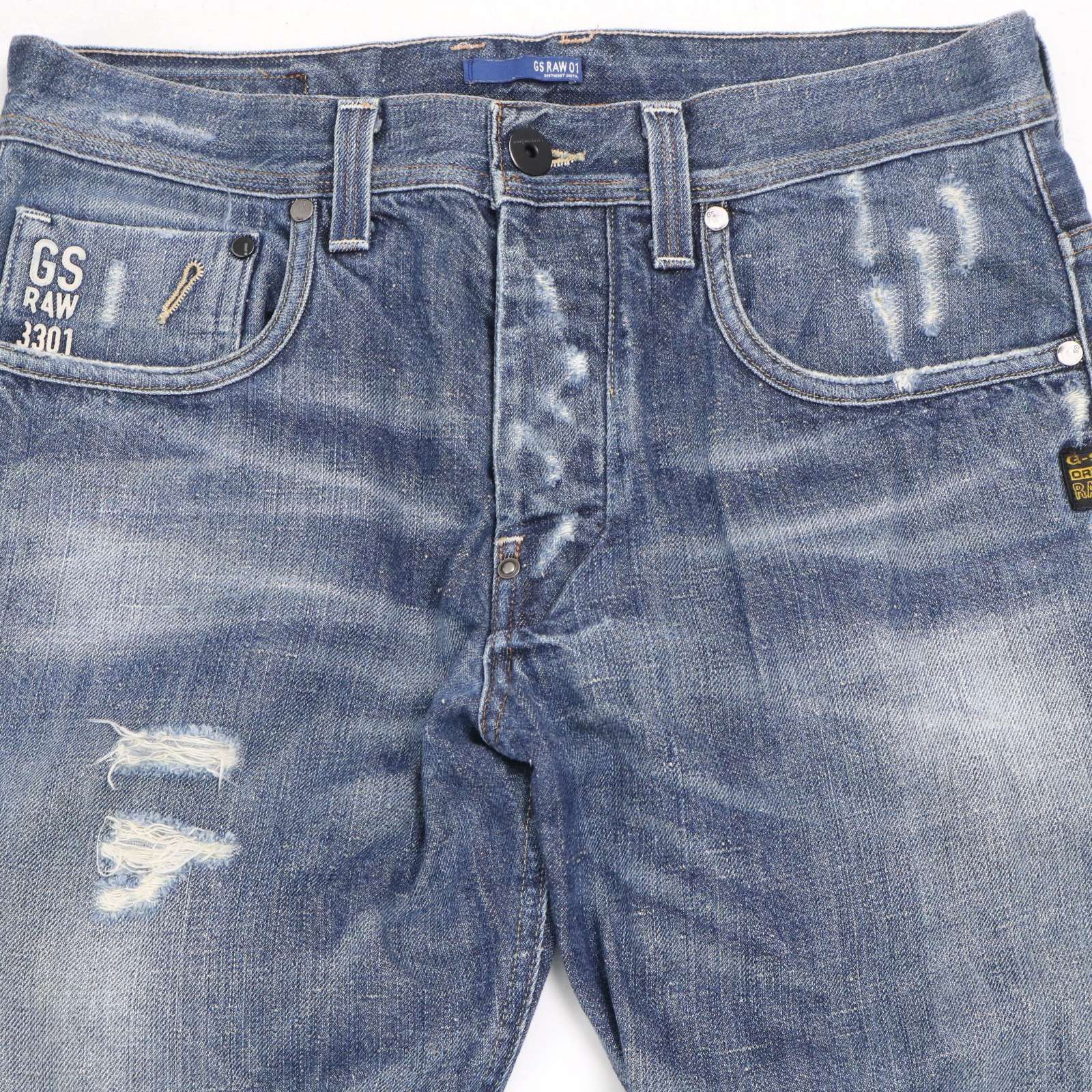 イタリア製☆ G-STAR RAW ジースター ロウ ATTACC STRAIGHT☆ ダメージ 