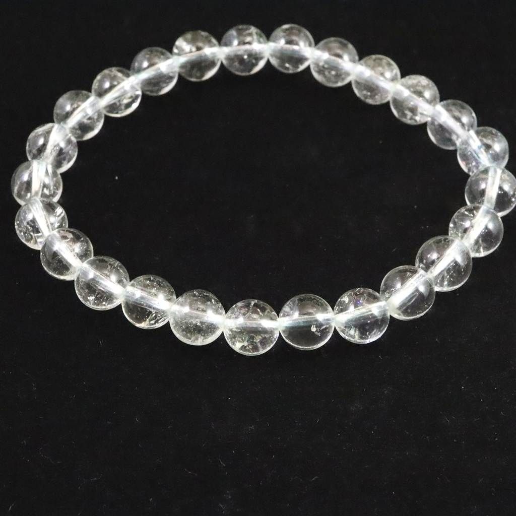 みかつき様　ヒマラヤベリル②ゴシェナイトブレスレット 天然非加熱 ゴシェナイト ヒマラヤンベリル 7.5mm玉ブレスレット 16.2g