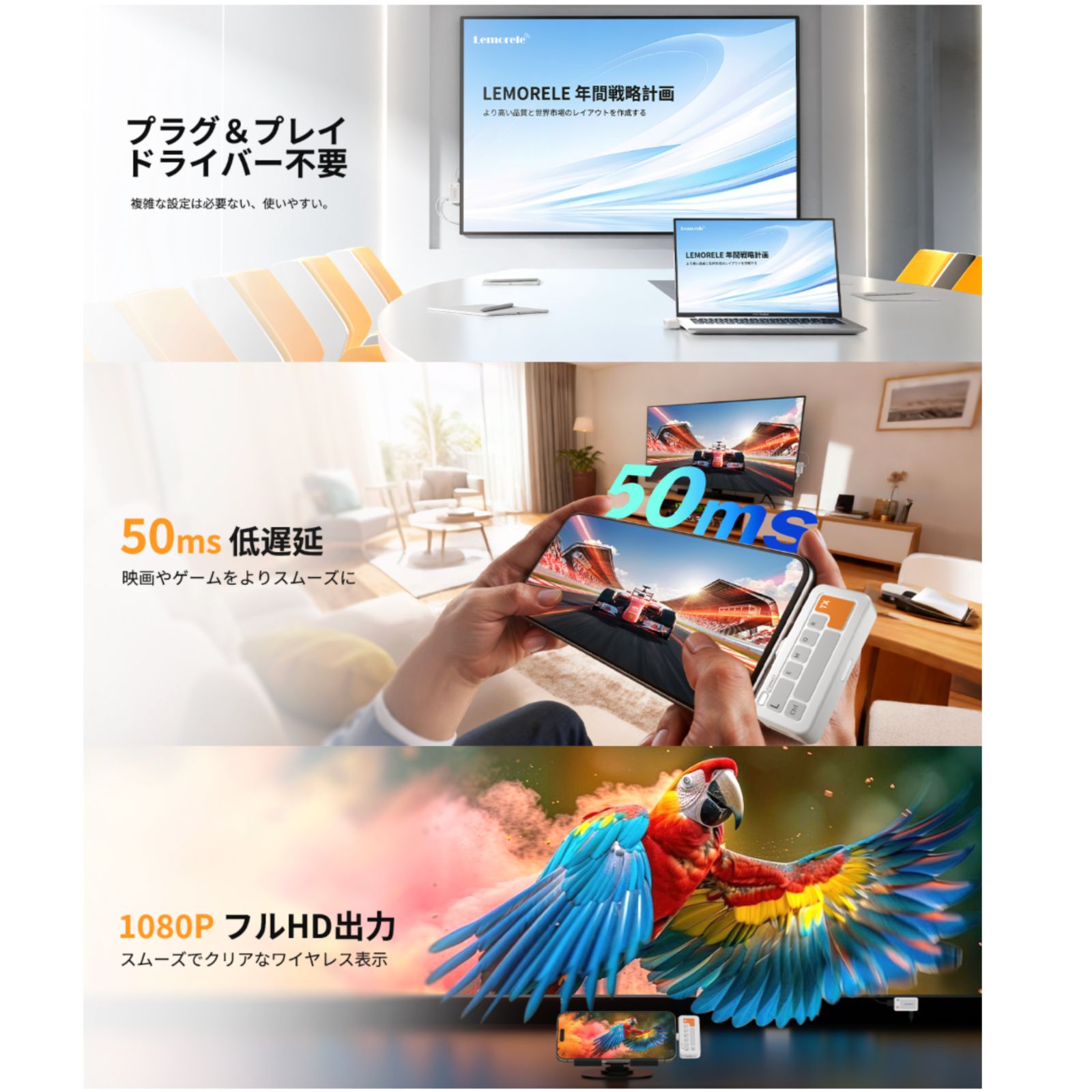 在庫一掃‼️年末総決算セール 無線 ワイヤレス hdmi 送受信機セット