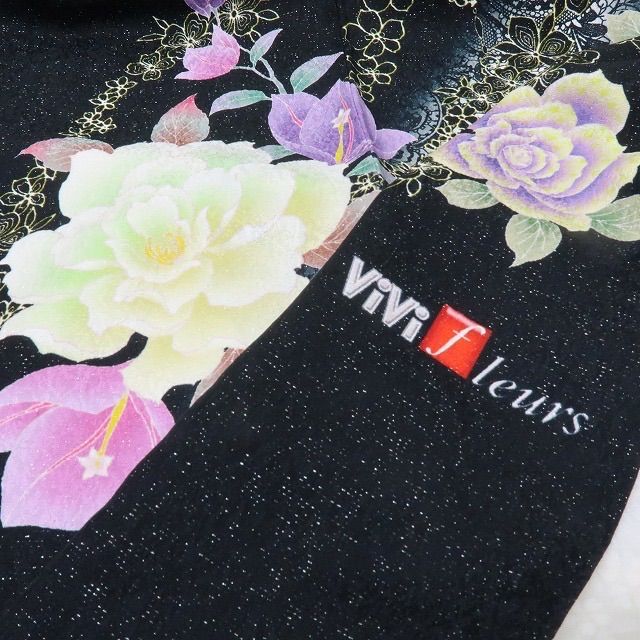 六花-RIKKA- vivifleurs 薔薇 刺繍 着物 正絹 成人式 トールサイズ 振袖 A 4054