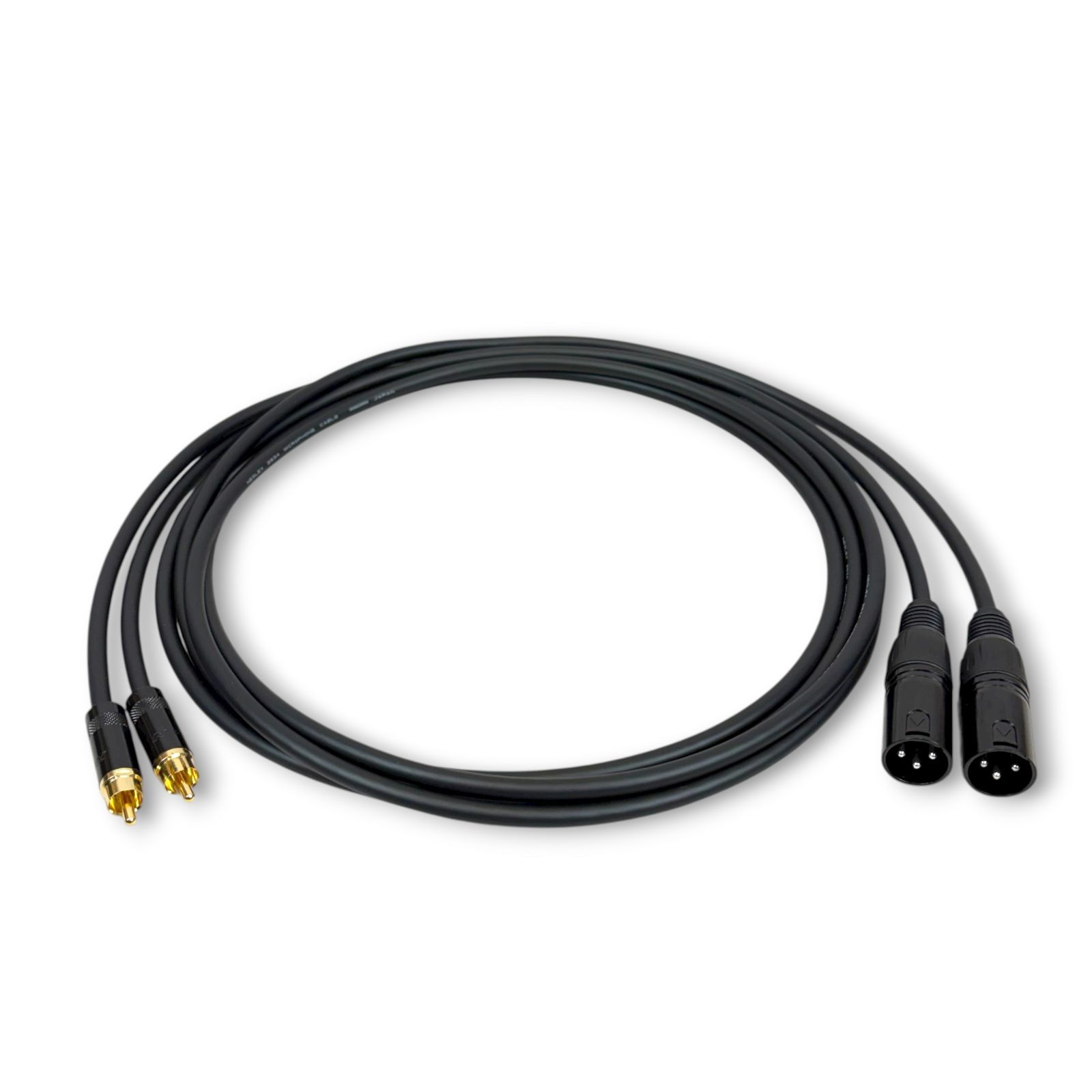 MOGAMI 2534 BLACK RCA XLR ケーブル 2m 2本セット - メルカリ