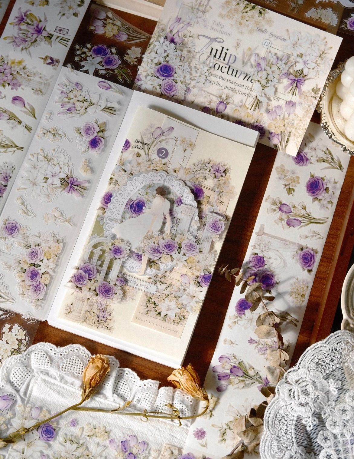 2511143 紫暮漫野 海外マスキングテープ巻き売り フラワー花 - メルカリ