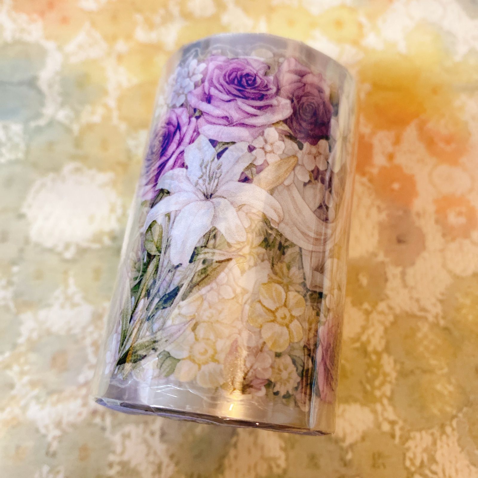 2511143 紫暮漫野 海外マスキングテープ巻き売り フラワー花 - メルカリ