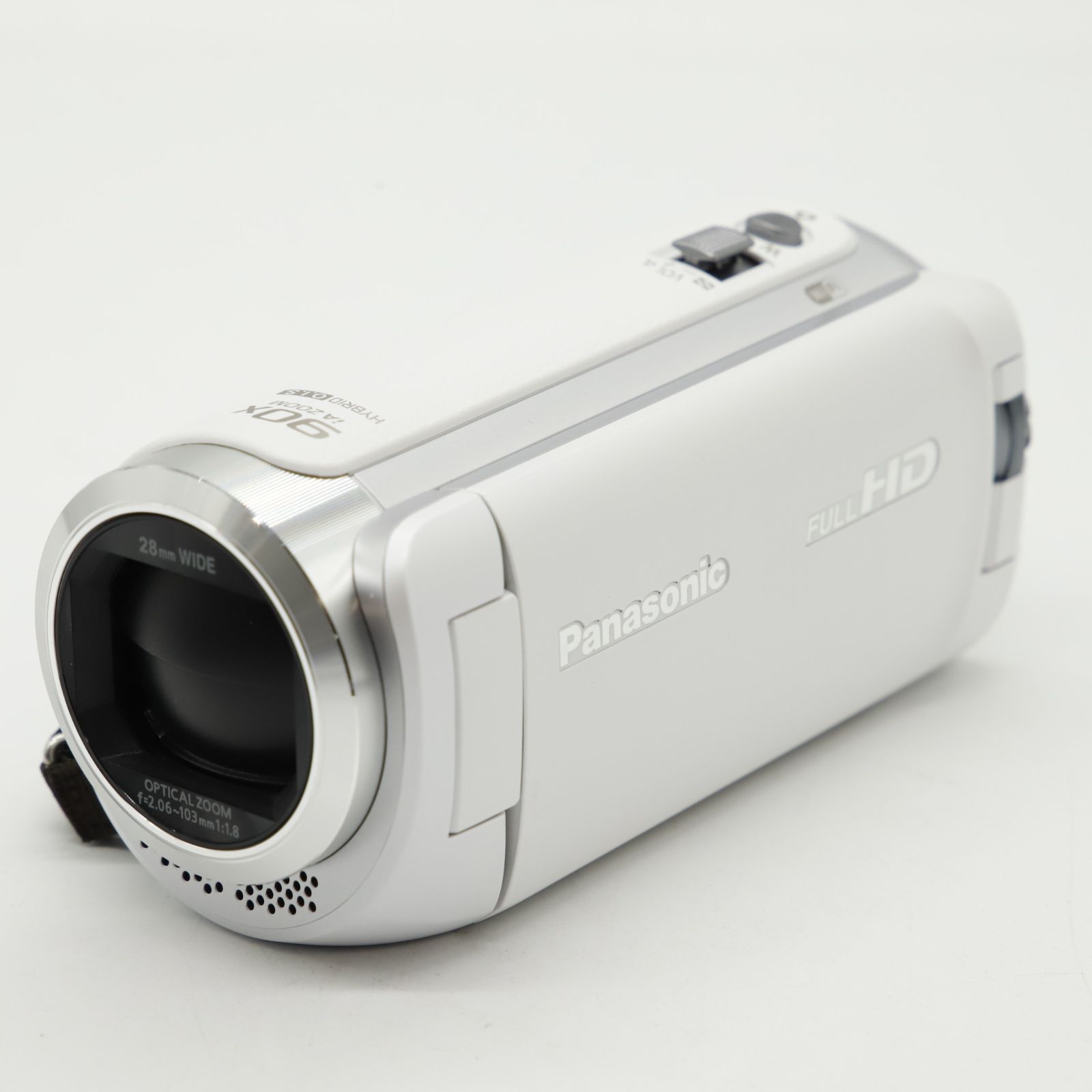 パナソニック HDビデオカメラ 64 GB ワイプ撮り 高倍率90倍ズーム ホワイト HC W 590 MS
